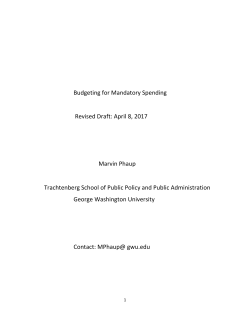 Budgeting for Mandatory Spending