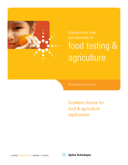 Metal Analysis in Food and Agriculture