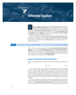 Differential Equations - Math @ McMaster University