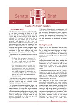 Senate Brief - Parliament of Australia