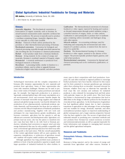 Global Agriculture Industrial Feedstocks for Energy and Materials