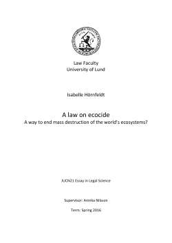 A law on ecocide
