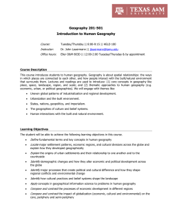 Introduction to Human Geography