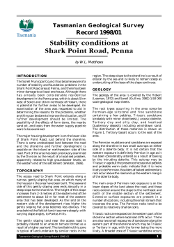 Stability conditions at Shark Point Road, Penna