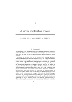 A survey of intonation systems