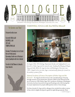 Fall 2010 - Department of Biology - Washington University in St. Louis
