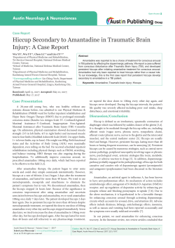 Hiccup Secondary to Amantadine in Traumatic Brain Injury: A Case