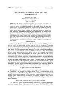 (1881-1950) to - Society of Ethnobiology