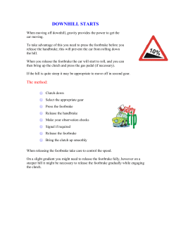 DOWNHILL STARTS - Websites for driving instructors