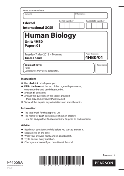 Human Biology - Edexcel