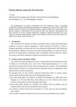 Particle adhesion and powder flow behaviour
