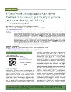 Effect of wobble board exercise feedback on balance