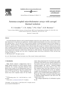 Antenna-coupled microbolometer arrays with aerogel thermal isolation