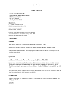 CURRICULUM VITAE - Department of Spanish and Portuguese