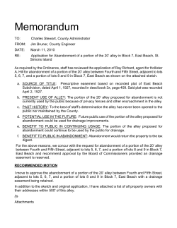 Memorandum - Glynn County