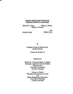 STREAM SUBSTRATE SAMPLERS