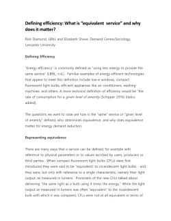 Defining efficiency: What is &ldquo;equivalent service&rdquo; and why does it