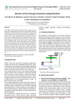 Review of Free Energy Generator using Flywheel
