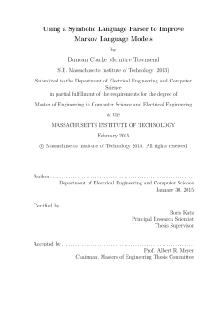 Using a Symbolic Language Parser to Improve