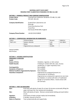 Freezing Point Calibration Standards STD 408, 512