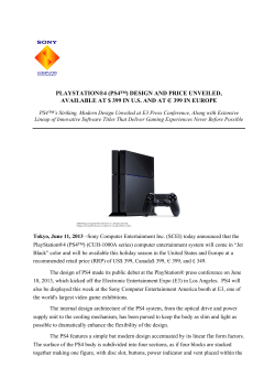 playstation®4 (ps4™) design and price unveiled