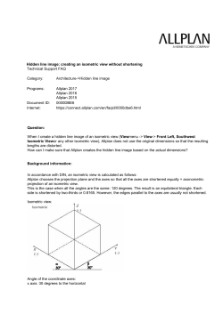 Hidden line image: creating an isometric view