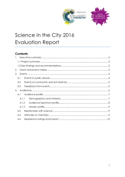SITC2016 Evaluation Report - UK Science Festivals Network