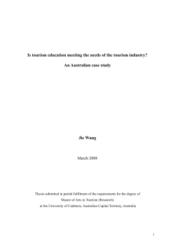 Is tourism education meeting the needs of the tourism industry: An