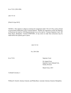 In re TSS - Vermont Judiciary