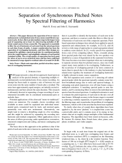 Separation of Synchronous Pitched Notes by Spectral Filtering of