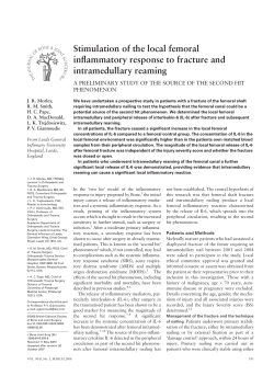 Stimulation of the local femoral inflammatory response to fracture