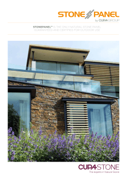STONEPANEL&trade; IS THE ONLY NATURAL STONE PANEL