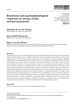 Emotional and psychophysiological responses to tempo, mode, and