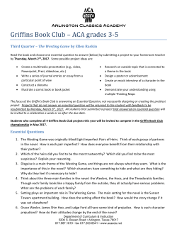 Griffins Book Club &ndash; ACA grades 3-5
