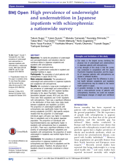 High prevalence of underweight and undernutrition in