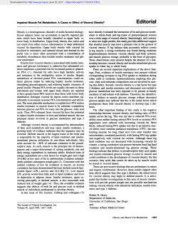 Impaired Muscle Fat Metabolism: A Cause or Effect of Visceral