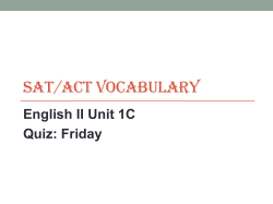 SAT/ACT Vocabulary