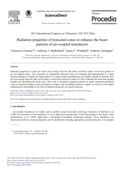 Radiation Properties of Truncated Cones to