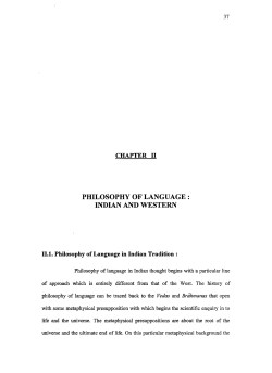 philosophy of language : indian and western