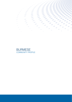 Burmese Community Profile - Department of Social Services