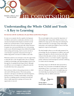 Understanding the Whole Child and Youth