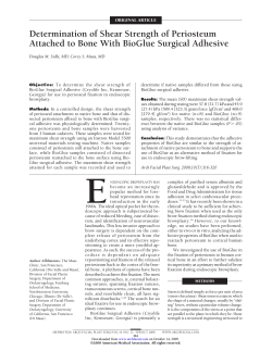 Determination of Shear Strength of Periosteum