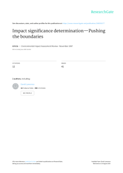 Impact significance determination&mdash;Pushing the boundaries