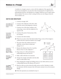 Medians in a Triangle