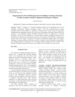 Reappraising the Work Skill Requirements for Building Technology