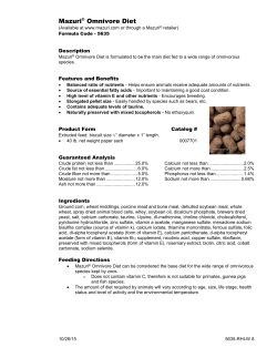 Mazuri&reg; Omnivore Diet