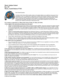 Marty Indian School Box 187 Marty, South Dakota 57361