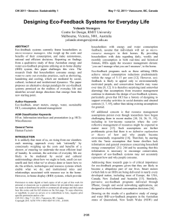 Designing eco-feedback systems for everyday life