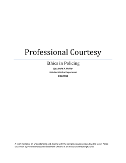 Professional Courtesy - Criminal Justice Institute