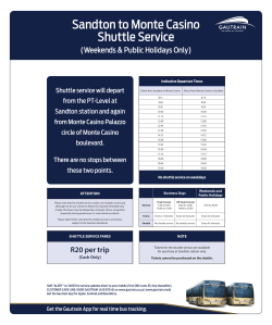 Sandton to Monte Casino Shuttle Service